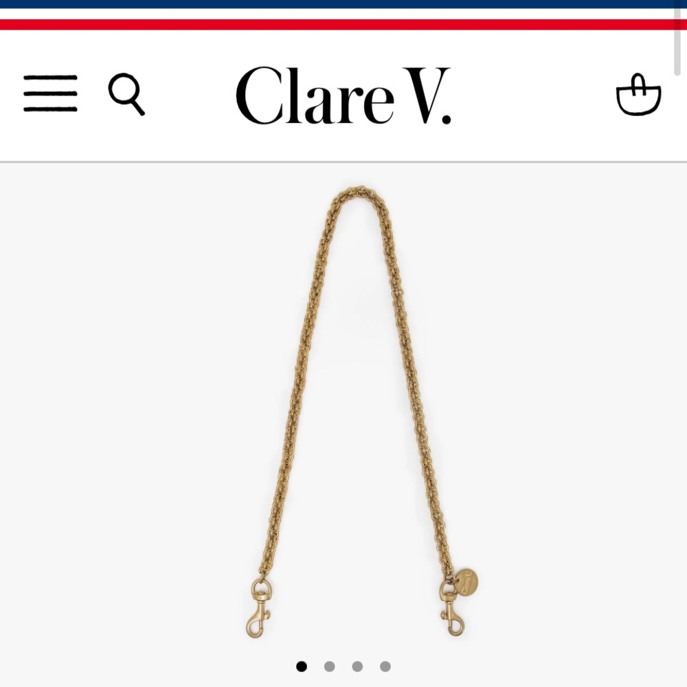 Clare V thick handbag chain strap- thick brass